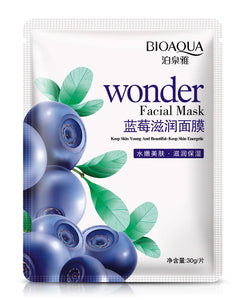 edistore,edistore.us,Skin Care Natural Fruit Plant Facial Mask Moisturizing Oil-Control Blueberry Cucumber