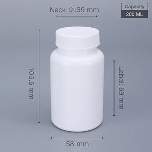 edistore, edistore.us, UMETASS Thicken 200ML Pill Bottle Solid Powder Medicine Pill Reagent Container for Supplements Vitamins 