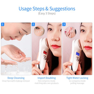 edistore, edistore.us, Facial Hot&Cold Vibration Massager Ice Skin Care Cryotherapy Device 