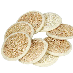 edistore, edistore.us, 1/10Pcs Natural Loofah Facial Cleaning Towel for Face Body Scrub Skin Exfoliating Sponge