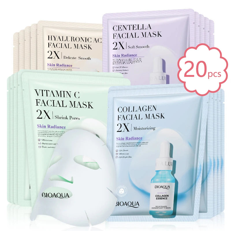 edistore,edistore.us BIOAQUA Centella Collagen Face Mask VC Moisturizing Refreshing Sheet Masks 