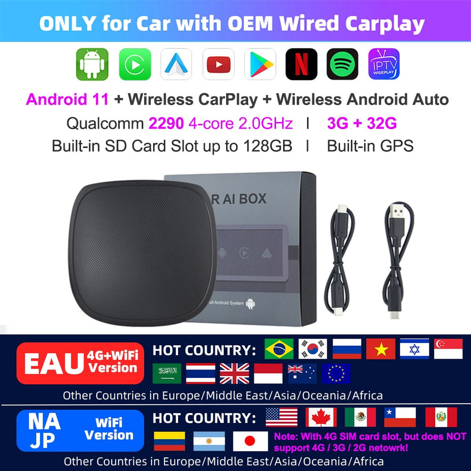 edistore.us, EKIY A1 Mini Carplay Wireless for Toyota Mazda Nissan Camry