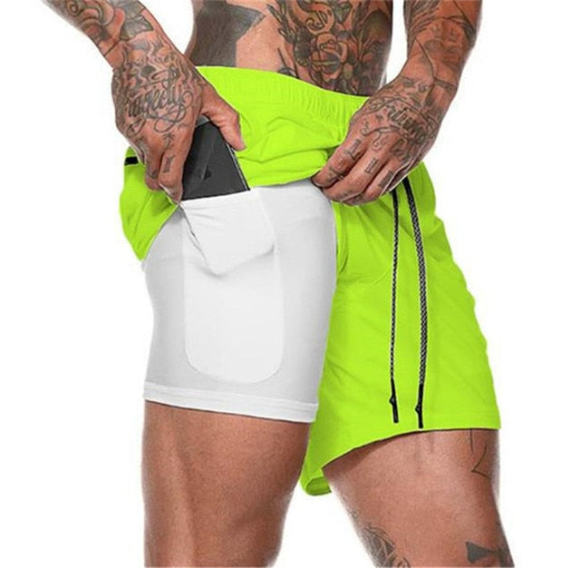 2022 Sport Shorts Men Sportswear Double-deck Running Shorts