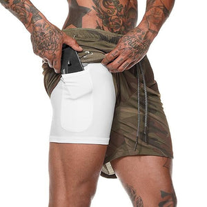 2022 Sport Shorts Men Sportswear Double-deck Running Shorts